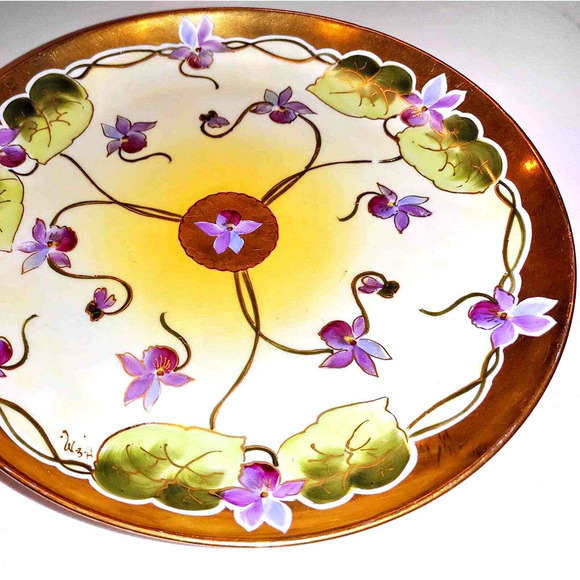 Antique Gold Orchid France GDA J.H.S. Co. Stouffer Hand Painted 1900's - Picture 3 of 10